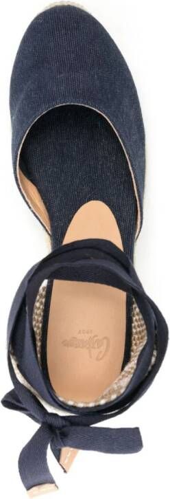 Castañer Carina espadrilles met sleehak Blauw