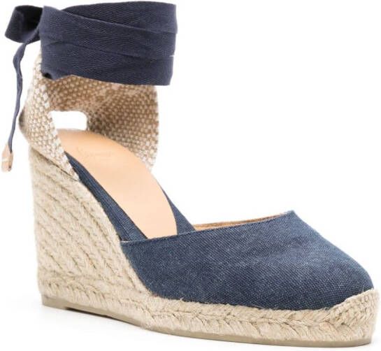 Castañer Carina espadrilles met sleehak Blauw