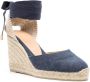 Castañer Carina espadrilles met sleehak Blauw - Thumbnail 2