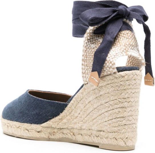 Castañer Carina espadrilles met sleehak Blauw