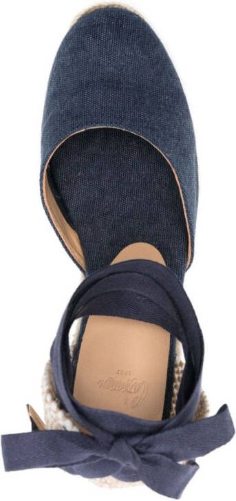 Castañer Carina espadrilles met sleehak Blauw