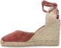 Castañer Carina 80 mm suède espadrilles Rood - Thumbnail 4