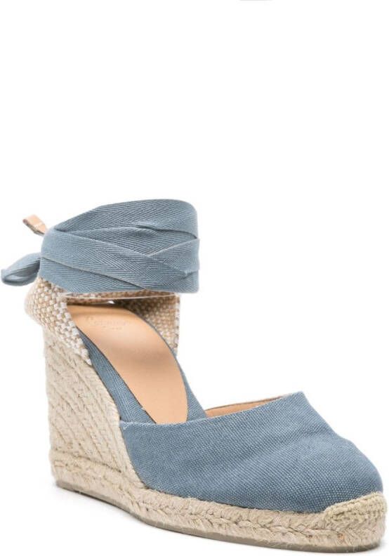 Castañer Carina espadrilles met sleehak Blauw