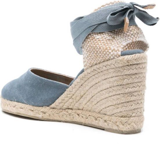 Castañer Carina espadrilles met sleehak Blauw