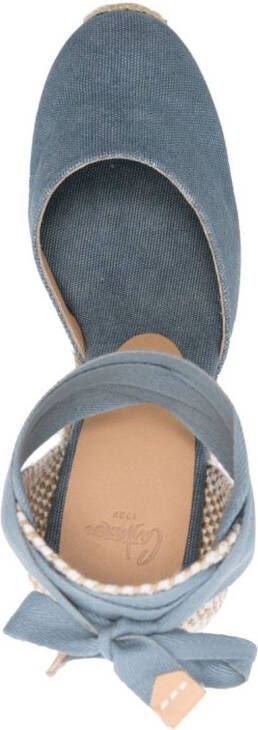 Castañer Carina espadrilles met sleehak Blauw