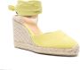 Castañer Carina espadrilles met sleehak Groen - Thumbnail 2