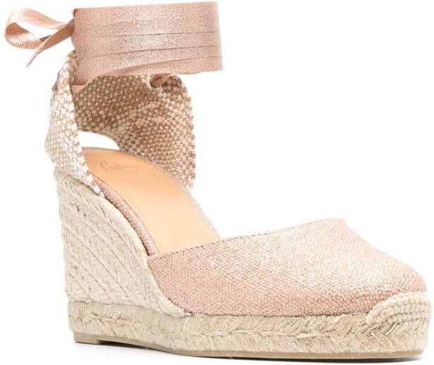 Castañer Carina espadrilles met sleehak Roze