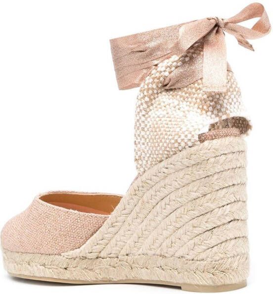 Castañer Carina espadrilles met sleehak Roze