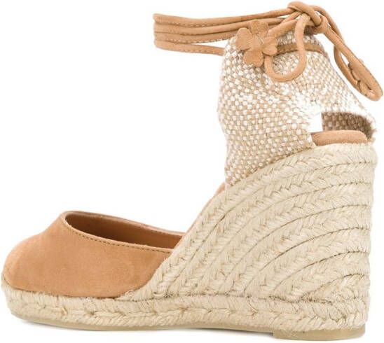 Castañer 95 mm Carina suède espadrilles Beige