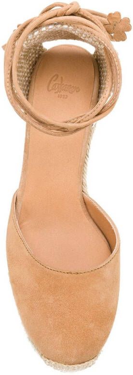 Castañer Carina espadrilles met sleehak Beige