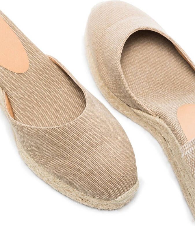 Castañer Carina espadrilles met sleehak Beige