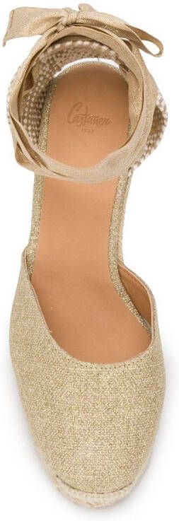 Castañer Carina espadrilles met sleehak Beige