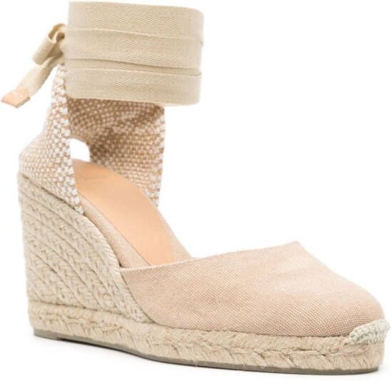 Castañer Carina espadrilles met sleehak Beige