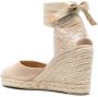 Castañer Carina espadrilles met sleehak Beige - Thumbnail 3