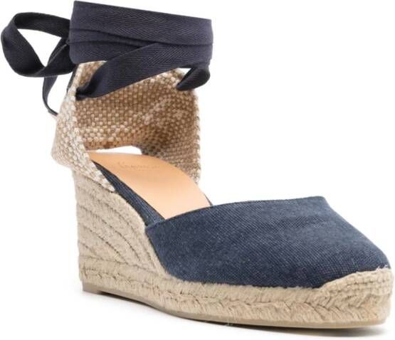 Castañer Carina espadrilles met sleehak Blauw