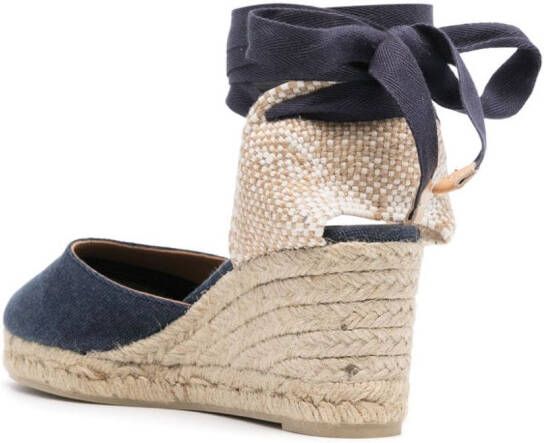 Castañer Carina espadrilles met sleehak Blauw