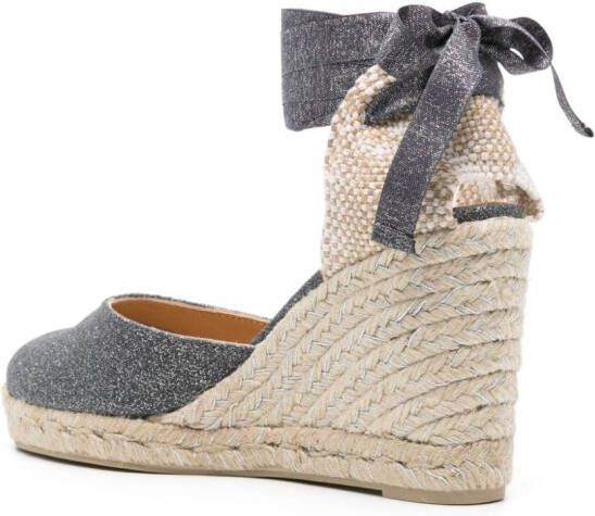 Castañer Carina espadrilles met sleehak Grijs