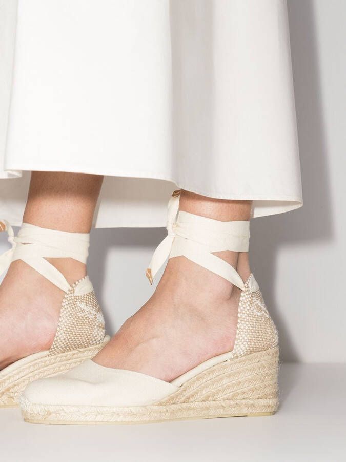 Castañer 80 mm Carina espadrilles Wit