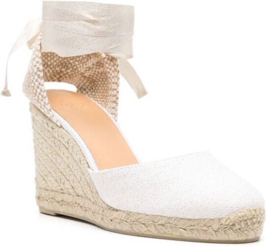 Castañer Carina espadrilles met sleehak Wit