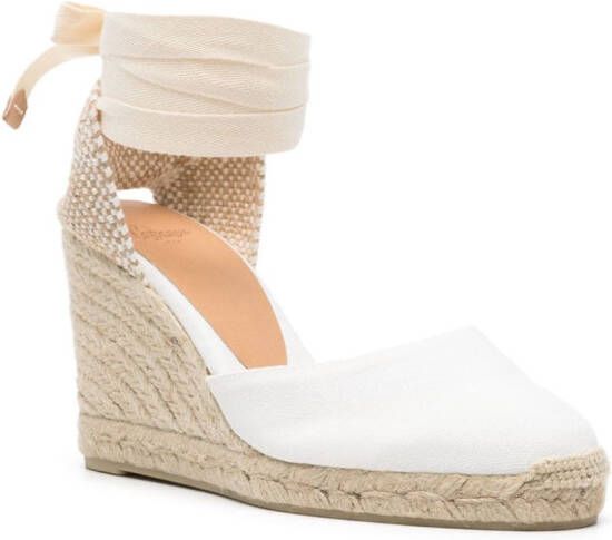 Castañer Carina espadrilles met sleehak Wit