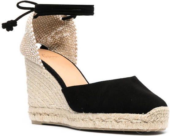 Castañer Carina espadrilles met sleehak Zwart