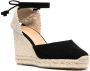 Castañer 95 mm Carina suède espadrilles Zwart - Thumbnail 2