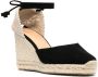 Castañer Carina espadrilles met sleehak Zwart - Thumbnail 2