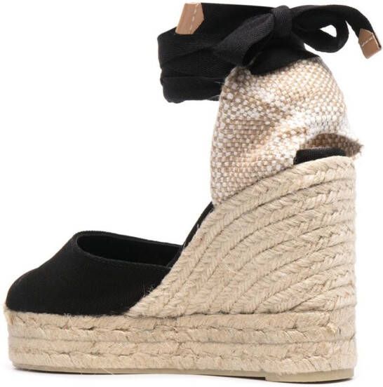 Castañer Carina espadrilles met sleehak Zwart