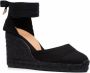 Castañer Carina espadrilles met sleehak Zwart - Thumbnail 2