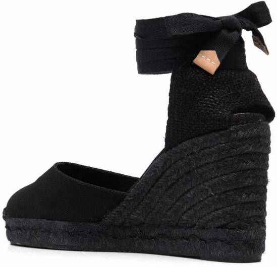 Castañer Carina espadrilles met sleehak Zwart