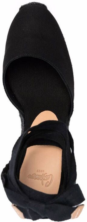 Castañer Carina espadrilles met sleehak Zwart