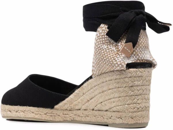 Castañer Carina espadrilles met sleehak Zwart