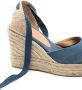 Castañer Carina sandalen met sleehak Blauw - Thumbnail 2