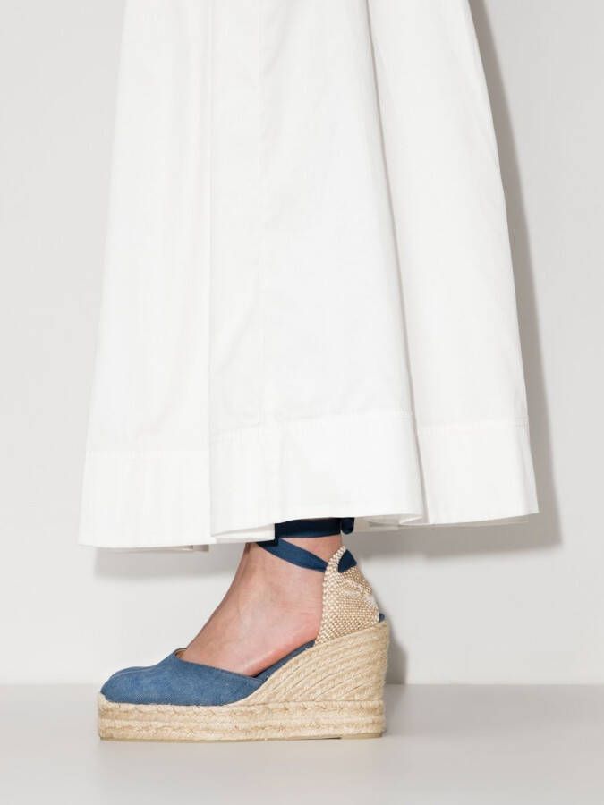 Castañer Carina sandalen met sleehak Blauw