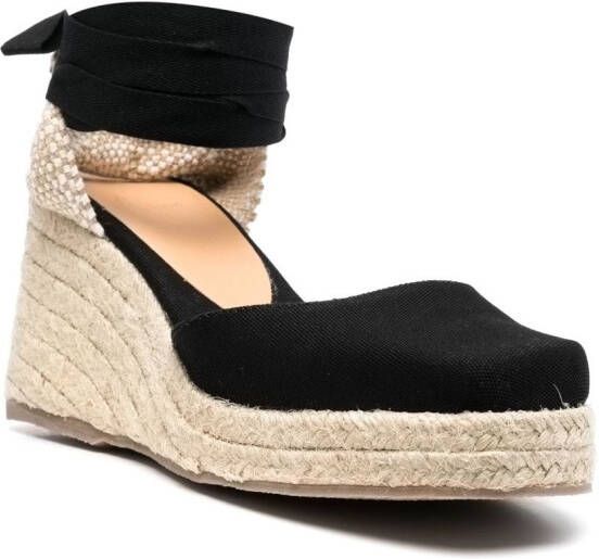 Castañer Carina sandalen met sleehak Zwart