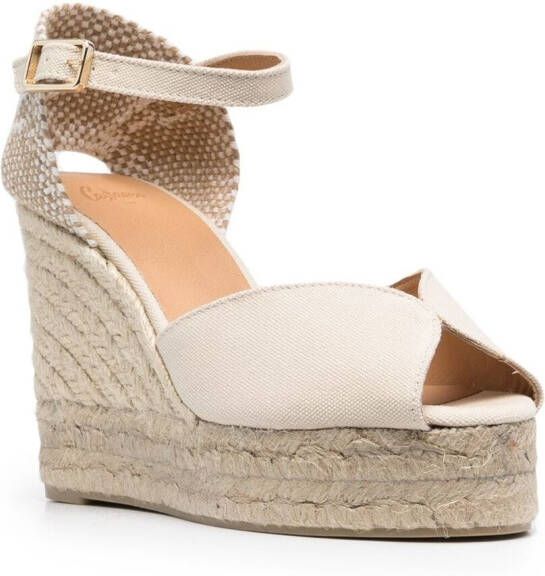 Castañer Carol espadrilles met sleehak Beige