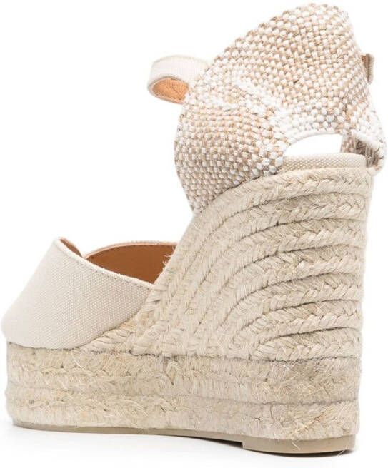 Castañer Carol espadrilles met sleehak Beige