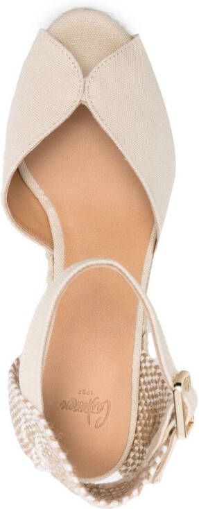 Castañer Carol espadrilles met sleehak Beige