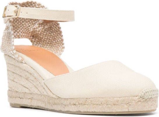 Castañer Carol espadrilles met sleehak Beige