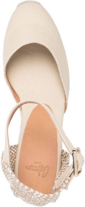 Castañer Carol espadrilles met sleehak Beige