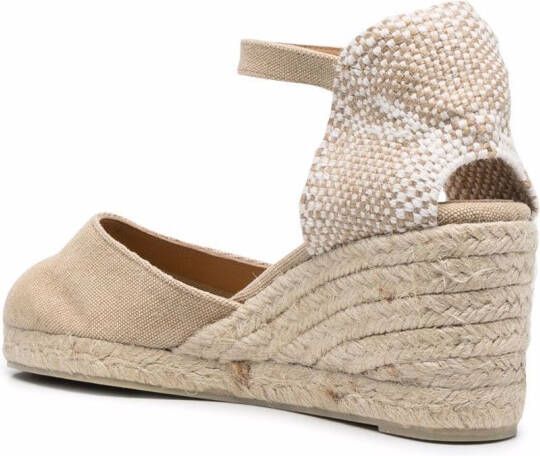 Castañer Carol espadrilles met sleehak Beige