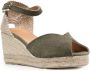Castañer Carol espadrilles met sleehak Groen - Thumbnail 2