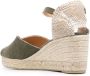 Castañer Carol espadrilles met sleehak Groen - Thumbnail 3