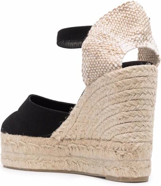 Castañer Carol espadrilles met sleehak Zwart