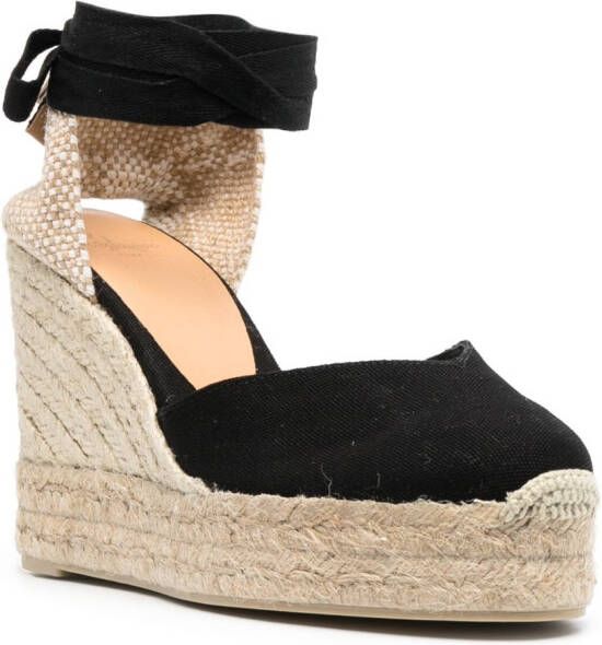 Castañer Chiara espadrilles met sleehak Zwart
