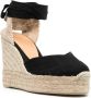 Castañer Chiara espadrilles met sleehak Zwart - Thumbnail 2