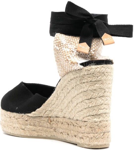 Castañer Chiara espadrilles met sleehak Zwart