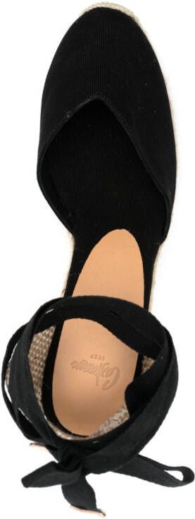 Castañer Chiara espadrilles met sleehak Zwart