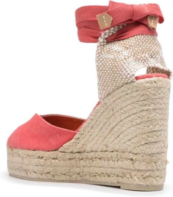 Castañer Chiara espadrilles met sleehak Roze