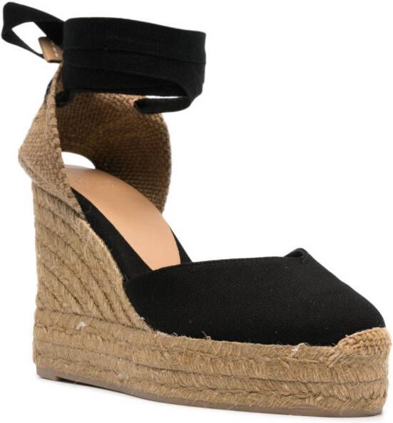 Castañer Espadrilles met plateauzool Zwart